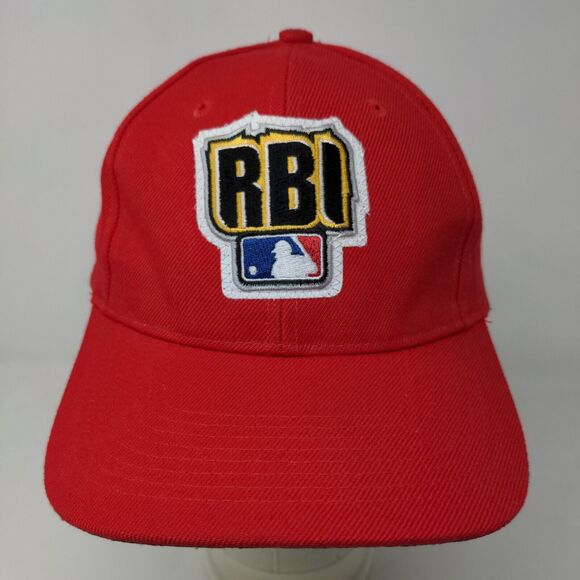 San Sun Boy's Snapback Hat Red Size OSFA Embroidered RBI MLB Logo - Picture 2 of 7